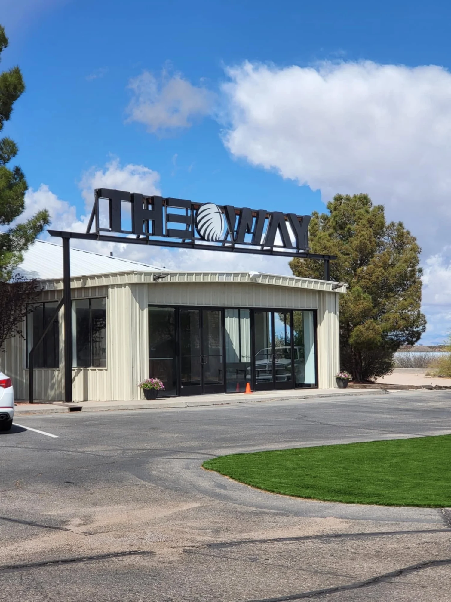 Large custom fabricated building sign