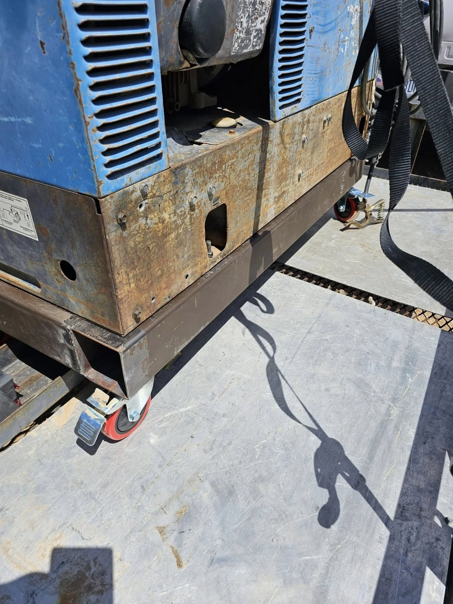 Repaired metal component mounted for use